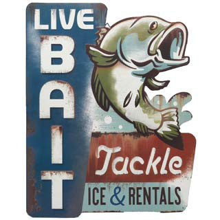 Open Road Brands Live Bait  Tackle Metal Sign