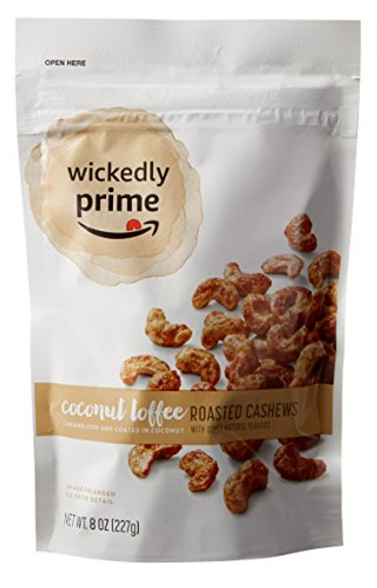 Wickedly Prime Roasted Cashews Coconut Toffee 8 Ounce Wickedly Prime Roasted Cashews Coconut Toffee 8 Ounce