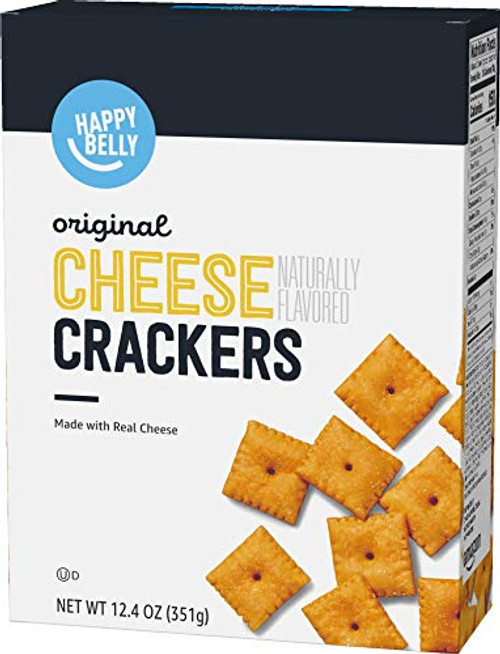 Amazon Brand Happy Belly Original Cheese Crackers 124 Ounce Amazon Brand Happy Belly Original Cheese Crackers 124 Ounce
