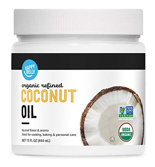 Amazon Brand Happy Belly Organic Refined Coconut Oil 15 Fl Oz Amazon Brand Happy Belly Organic Refined Coconut Oil 15 Fl Oz