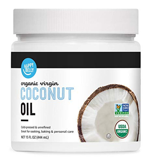 Amazon Brand Happy Belly Organic Virgin Coconut Oil 15 Fl Oz Amazon Brand Happy Belly Organic Virgin Coconut Oil 15 Fl Oz