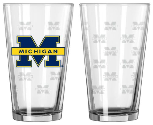 Boelter Brands NCAA Michigan Wolverines 129090 Pint Glass Clear One Size