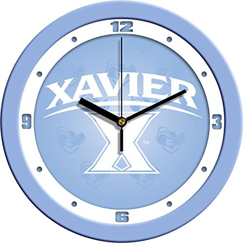 SunTime NCAA Xavier Musketeers Wall Clock  Baby Blue