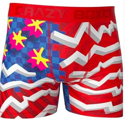 Crazy Boxer Back to The 90s Mens Boxer Briefs Medium Ultra Comfortable Red