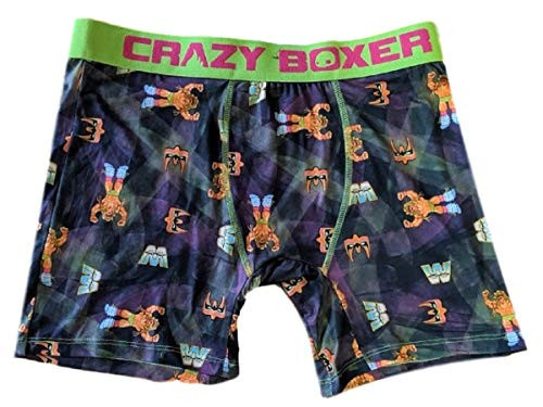 Crazy Boxer Ultra Comfortable Boxer Briefs WWE WWF Ultimate Warrior Medium Black