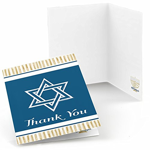 Big Dot of Happiness Happy Hanukkah  Chanukah Party Thank You Cards 8 Count