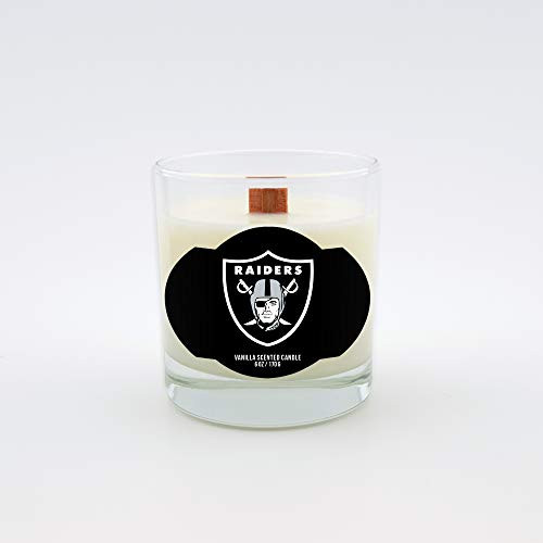 Worthy Promotional NFL Oakland Raiders Vanilla Scented 6 oz Soy Wax Candle Wood Wick Worthy Promotional NFL Oakland Raiders Vanilla Scented 6 oz Soy Wax Candle Wood Wick