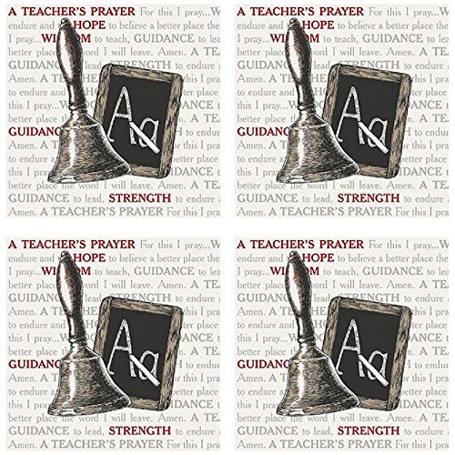 Carson Coaster Square 4 Piece Teacher's Prayer Home Decor