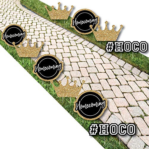 Big Dot of Happiness Hoco Dance  Crown Lawn Decorations  Outdoor Homecoming Yard Decorations  10 Piece