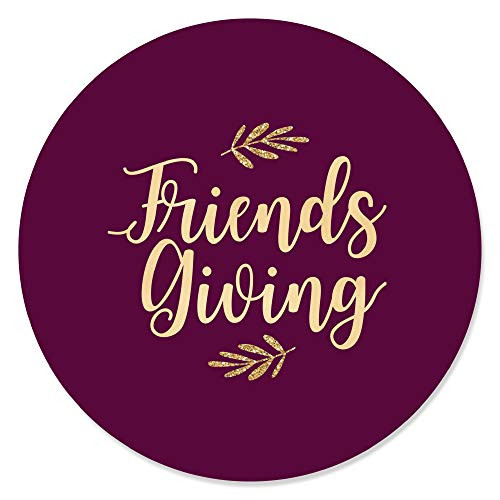 Big Dot of Happiness Elegant Thankful for Friends Friendsgiving Thanksgiving Party Circle Sticker Labels 24 Count Big Dot of Happiness Elegant Thankful for Friends Friendsgiving Thanksgiving Party Circle Sticker Labels 24 Count