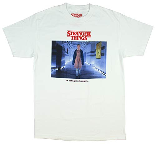 Stranger Things Mens Eleven It Only Gets Stranger TShirt Medium