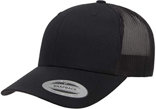 Yupoong YP Classics Retro Trucker Cap Black OSFA