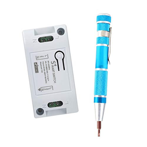 WiFi Smart Switch, YLX DIY Smart Home Wireless Remote Control 433Mhz RF Receiver Module Light Timer Switches Compatible with Alexa, Google Home and IFTTT (Smart Switch+ Screwdriver Set)