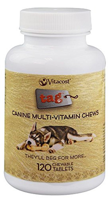 Vitacost Canine MultiVitamin Chews 120 Chewable Tablets Vitacost Canine MultiVitamin Chews 120 Chewable Tablets