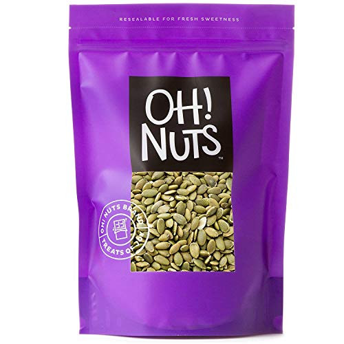 Oh! Nuts Roasted Salted Pumpkin Seeds  AllNatural Protein Power  Fresh Healthy Keto Snacks  Resealable 3Pound Bulk Bag  Shelled and Sprouted Pepitas  Vegan  GlutenFree Snacking