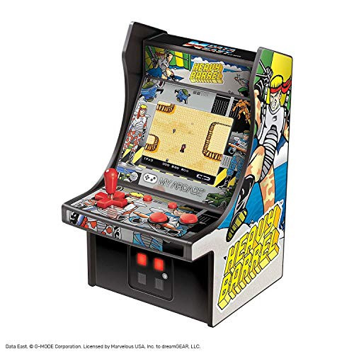 My Arcade Micro Player Mini Arcade Machine Heavy Barrel Video Game Fully Playable 675 Inch Collectible Color Display Speaker Volume Buttons Headphone Jack Battery or Micro USB Powered My Arcade Micro Player Mini Arcade Machine Heavy Barrel Video Game Fully Playable 675 Inch Collectible Color Display Speaker Volume Buttons Headphone Jack Battery or Micro USB Powered