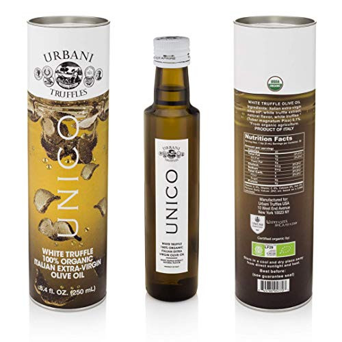 Italian White Truffle Extra Virgin Olive Oil  84 Oz  by Urbani Truffles Organic Truffle Oil 100 Made In Italy Without Chemicals And With Real Truffle Pieces Inside The Bottle No Artificial Aroma
