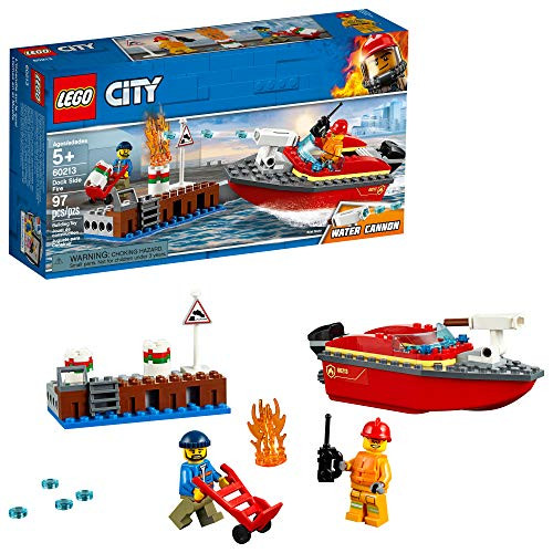 LEGO City Dock Side Fire 60213 Building Kit , New 2019 (97 Piece)