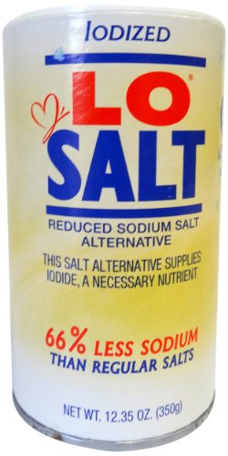 LoSalt Iodized Salt 1235Ounce Pack of 3