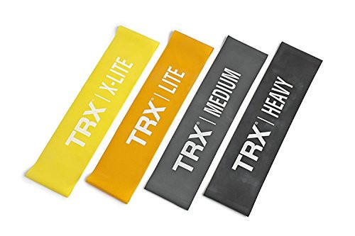 TRX Training Set of 4 Mini Bands Safely Increase Intensity of Workouts