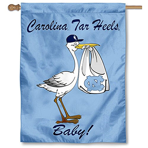 North Carolina Tar Heels New Baby Born Banner Flag