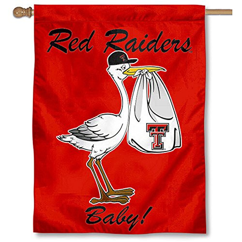 College Flags  Banners Co Texas Tech Red Raiders New Baby Born Banner Flag