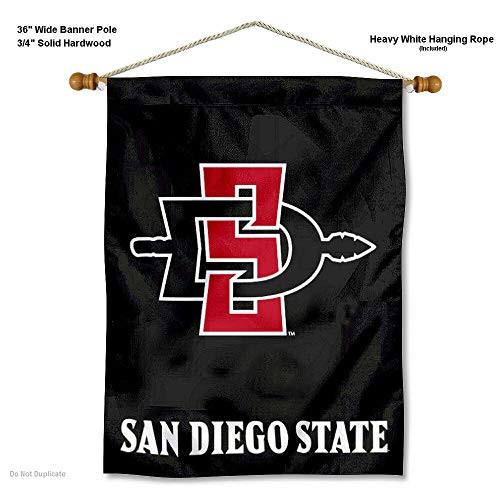 San Diego State Aztecs Banner with Hanging Pole