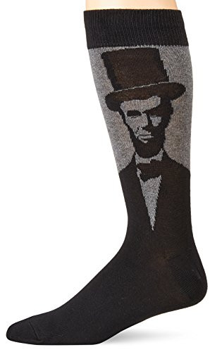 Socksmith Mens Novelty Lincoln Crew Socks Charcoal Heather One Size Fits MostSock size 1013 will fit a mens shoe size 813