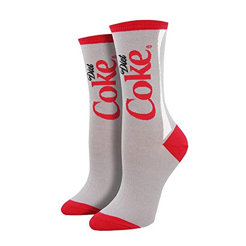 Socksmith Womens Novelty Crew Socks Diet Coke Gray One Size