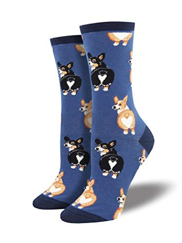 Socksmith Corgi Butts Blue One Size