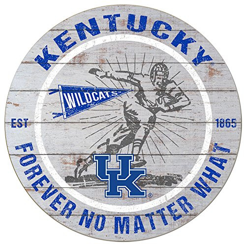 KH Sports Fan 20x20 Kentucky Wildcats Throwback Weathered Circle Multi