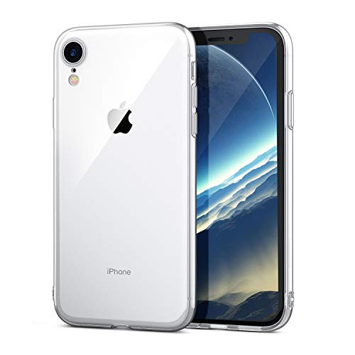 GLOUE Compatible with iPhone XR Case, Crystal Clear Cases Shock Absorption Bumper Soft TPU Ultra Slim Thin Full Cover for Phone XR - 6.1 Inch (2018)