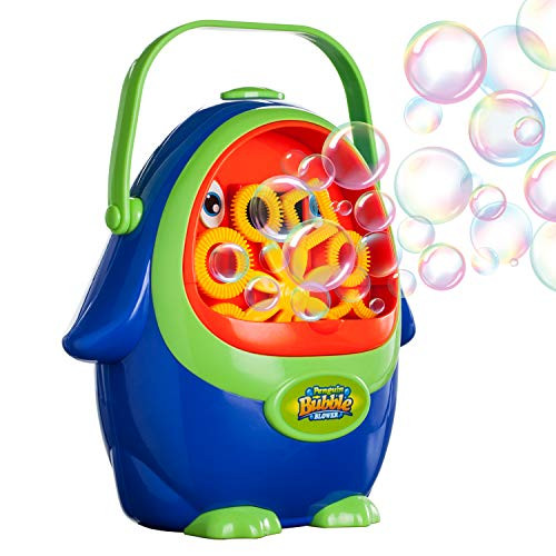 Vtopmart Automatic Bubble Machine with Bubble Solution for Kids Toddlers, Penguin Bubble Blower Maker for Party, Wedding, Outdoor Indoor Games, Battery Operated (Not Included)