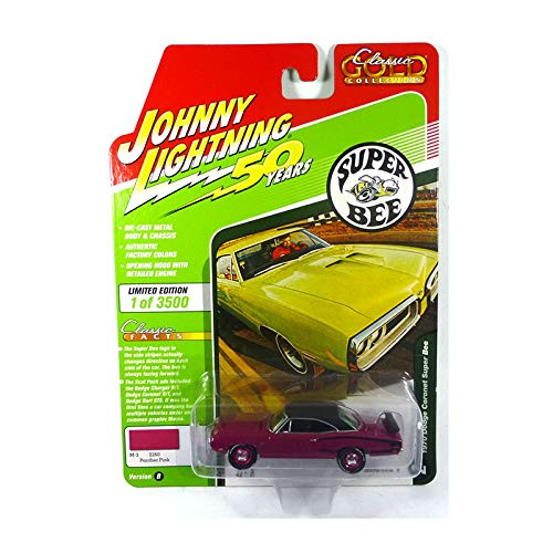 Johnny Lightning JLCG019 Classic Gold VER B 1970 Dodge Coronet Super Pink Johnny Lightning JLCG019 Classic Gold VER B 1970 Dodge Coronet Super Pink