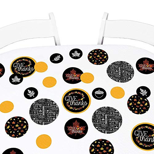 Big Dot of Happiness Give Thanks  Thanksgiving Party Giant Circle Confetti  Thanksgiving Party Decorations  Large Confetti 27 Count