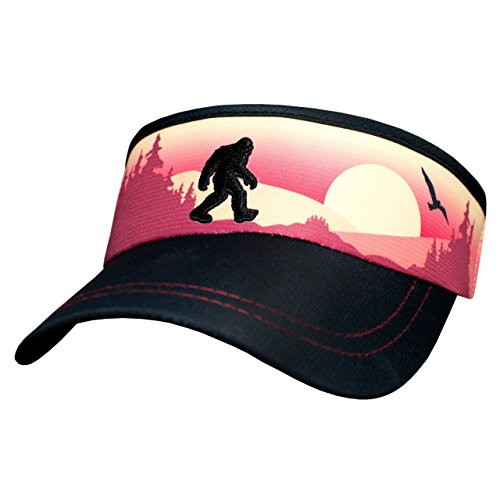 Headsweats Reflective Bigfoot Sunset Super Visor One Size BlackOrange