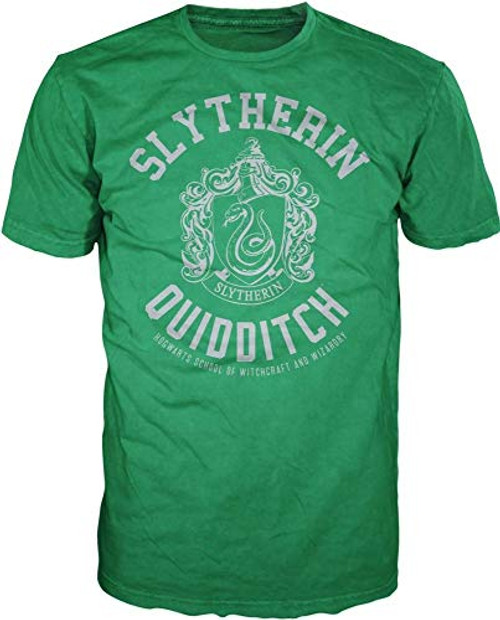 Harry Potter Slytherin Quidditch Team Adult TShirt XXLarge Green Harry Potter Slytherin Quidditch Team Adult TShirt XXLarge Green