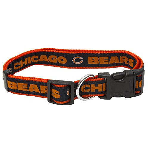 Pets First NFL Chicago Bears STRONG  ADJUSTABLE DOG Collar Large