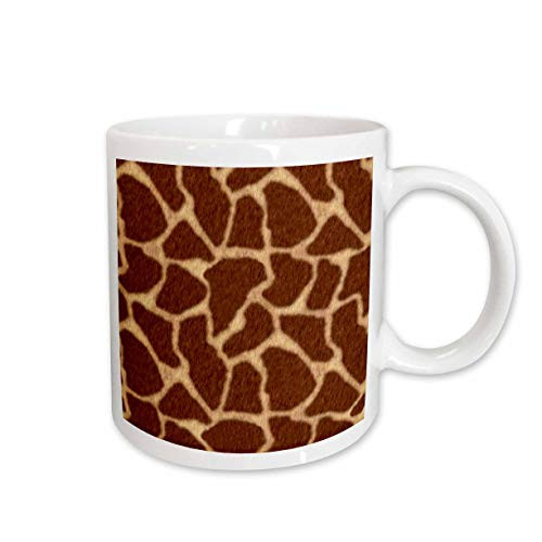 3dRose Giraffe Print Brown Ceramic Mug 15Ounce