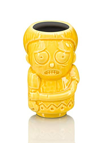 Geeki Tikis Rick  Morty Morty Smith Ceramic Mini Muglet  Official Rick  Morty Collectible Tiki Style Shot Glass  Holds 2 Ounces