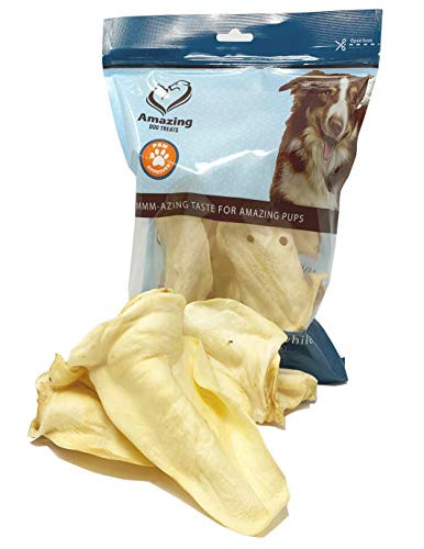 Amazing Dog Treats Cow Ears 25 Pack  Premium ThickCut 100 Beef  All Natural Rawhide Alternative  Excellent Dog Chew  Sustainably Sourced Animal Ear Dog Treat