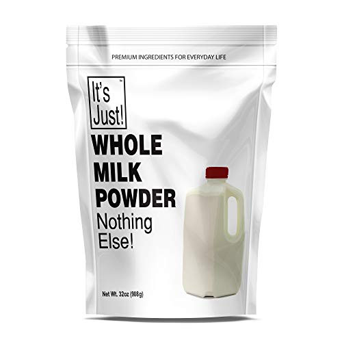 Its Just  Whole Milk Powder Made in USA Hormone Free Powdered Dry Milk Shelf Stable 32oz