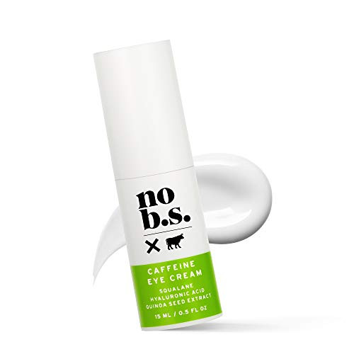 No BS Caffeine Eye Cream with Pure Hyaluronic Acid and PlantBased Squalane Oil Anti Aging Eye Cream for Dark Circles and Puffiness Under Eye Wrinkle Cream  No BS Skin Care