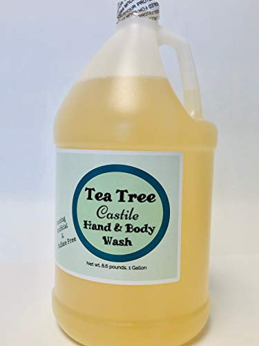 Tea Tree Castile Hand and Body Wash 1 Gallon Sulfate Free NonGmo