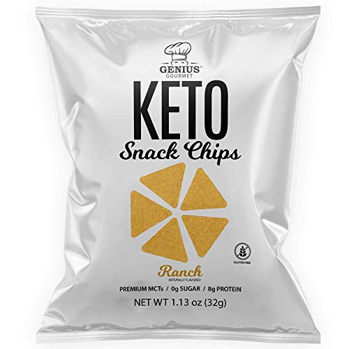Genius Gourmet Protein Keto Chips Low Carb Premium MCTs Gluten Free Keto Snack Ranch Genius Gourmet Protein Keto Chips Low Carb Premium MCTs Gluten Free Keto Snack Ranch