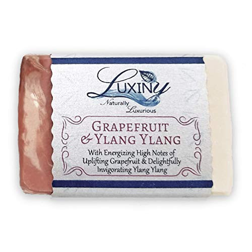 Natural Soap Bar Luxiny Grapefruit  Ylang Ylang Handmade Body Soap and Bath Soap Bar Palm Oil Free Vegan Castile Soap with Essential Oil  Rose Clay Exfoliator Gentle on Sensitive Skin Single