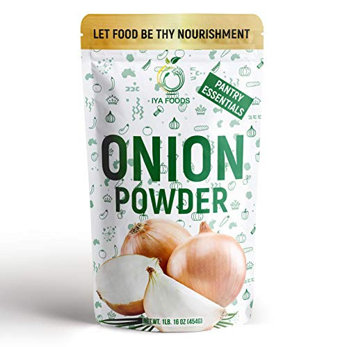 Iya Foods Onion Powder 1 Lb Pack Made from 100 White OnionsNo peeling No chopping No watery eyes No Added Color No Additives No MSG More Flavor More Nutritious And A Whole New Level Of Onion