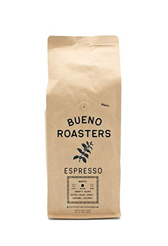 Bueno Coffee Organic Espresso Fresh Roasted Coffee Beans 32oz 2lb Bag