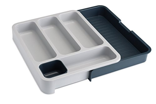 Joseph Joseph 85042 DrawerStore Expandable Cutlery Tray, Gray