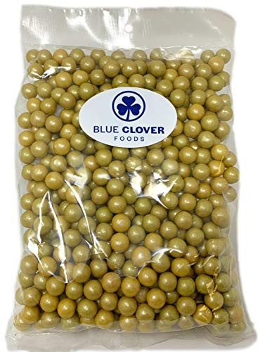 Blue Clover Foods 12 Pearl Gold Colored Tutti Frutti Flavor Gumballs 2 Pounds Bulk Bag